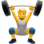 PERSON LIFTING WEIGHTS emoji in Apple's design style - Unicode 1F3CB-FE0F