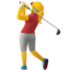 WOMAN GOLFING emoji in Apple's design style - Unicode 1F3CC-FE0F-200D-2640-FE0F