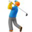 MAN GOLFING emoji in Apple's design style - Unicode 1F3CC-FE0F-200D-2642-FE0F