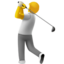 PERSON GOLFING emoji in Apple's design style - Unicode 1F3CC-FE0F