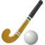 FIELD HOCKEY STICK AND BALL emoji in Apple's design style - Unicode 1F3D1