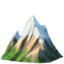 SNOW-CAPPED MOUNTAIN emoji in Apple's design style - Unicode 1F3D4-FE0F