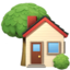 HOUSE WITH GARDEN emoji in Apple's design style - Unicode 1F3E1