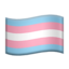 TRANSGENDER FLAG emoji in Apple's design style - Unicode 1F3F3-FE0F-200D-26A7-FE0F