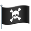 PIRATE FLAG emoji in Apple's design style - Unicode 1F3F4-200D-2620-FE0F