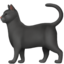 BLACK CAT emoji in Apple's design style - Unicode 1F408-200D-2B1B