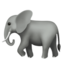 ELEPHANT emoji in Apple's design style - Unicode 1F418