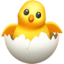 HATCHING CHICK emoji in Apple's design style - Unicode 1F423