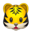 TIGER FACE emoji in Apple's design style - Unicode 1F42F