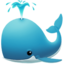 SPOUTING WHALE emoji in Apple's design style - Unicode 1F433