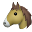 HORSE FACE emoji in Apple's design style - Unicode 1F434