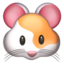 HAMSTER FACE emoji in Apple's design style - Unicode 1F439