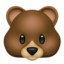 BEAR FACE emoji in Apple's design style - Unicode 1F43B