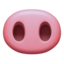 PIG NOSE emoji in Apple's design style - Unicode 1F43D