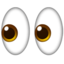 EYES emoji in Apple's design style - Unicode 1F440