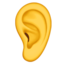 EAR emoji in Apple's design style - Unicode 1F442