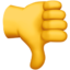 THUMBS DOWN SIGN emoji in Apple's design style - Unicode 1F44E