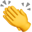 CLAPPING HANDS SIGN emoji in Apple's design style - Unicode 1F44F