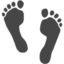 FOOTPRINTS emoji in Apple's design style - Unicode 1F463