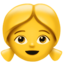 GIRL emoji in Apple's design style - Unicode 1F467