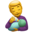 MAN FEEDING BABY emoji in Apple's design style - Unicode 1F468-200D-1F37C