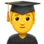 MAN STUDENT emoji in Apple's design style - Unicode 1F468-200D-1F393