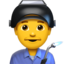 MAN FACTORY WORKER emoji in Apple's design style - Unicode 1F468-200D-1F3ED