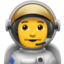 MAN ASTRONAUT emoji in Apple's design style - Unicode 1F468-200D-1F680