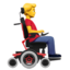 MAN IN MOTORIZED WHEELCHAIR FACING RIGHT emoji in Apple's design style - Unicode 1F468-200D-1F9BC-200D-27A1-FE0F