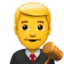 MAN JUDGE emoji in Apple's design style - Unicode 1F468-200D-2696-FE0F