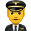 MAN PILOT emoji in Apple's design style - Unicode 1F468-200D-2708-FE0F