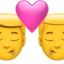 KISS: MAN, MAN emoji in Apple's design style - Unicode 1F468-200D-2764-FE0F-200D-1F48B-200D-1F468