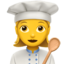 WOMAN COOK emoji in Apple's design style - Unicode 1F469-200D-1F373