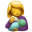 WOMAN FEEDING BABY emoji in Apple's design style - Unicode 1F469-200D-1F37C