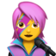 WOMAN SINGER emoji in Apple's design style - Unicode 1F469-200D-1F3A4