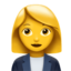 WOMAN OFFICE WORKER emoji in Apple's design style - Unicode 1F469-200D-1F4BC