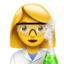 WOMAN SCIENTIST emoji in Apple's design style - Unicode 1F469-200D-1F52C