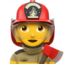 WOMAN FIREFIGHTER emoji in Apple's design style - Unicode 1F469-200D-1F692