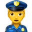 WOMAN POLICE OFFICER emoji in Apple's design style - Unicode 1F46E-200D-2640-FE0F