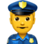 MAN POLICE OFFICER emoji in Apple's design style - Unicode 1F46E-200D-2642-FE0F