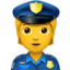 POLICE OFFICER emoji in Apple's design style - Unicode 1F46E