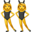 WOMEN WITH BUNNY EARS emoji in Apple's design style - Unicode 1F46F-200D-2640-FE0F