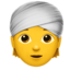 MAN WITH TURBAN emoji in Apple's design style - Unicode 1F473