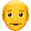 OLDER MAN emoji in Apple's design style - Unicode 1F474