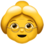 OLDER WOMAN emoji in Apple's design style - Unicode 1F475