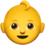 BABY emoji in Apple's design style - Unicode 1F476