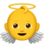 BABY ANGEL emoji in Apple's design style - Unicode 1F47C