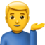 MAN TIPPING HAND emoji in Apple's design style - Unicode 1F481-200D-2642-FE0F