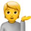 INFORMATION DESK PERSON emoji in Apple's design style - Unicode 1F481