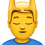 MAN GETTING MASSAGE emoji in Apple's design style - Unicode 1F486-200D-2642-FE0F